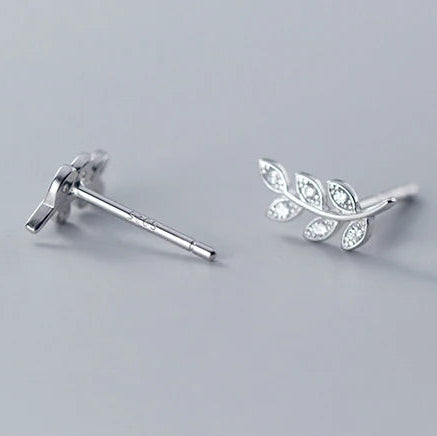 Aros Spark Leaf — Plata 925 [prt-2]