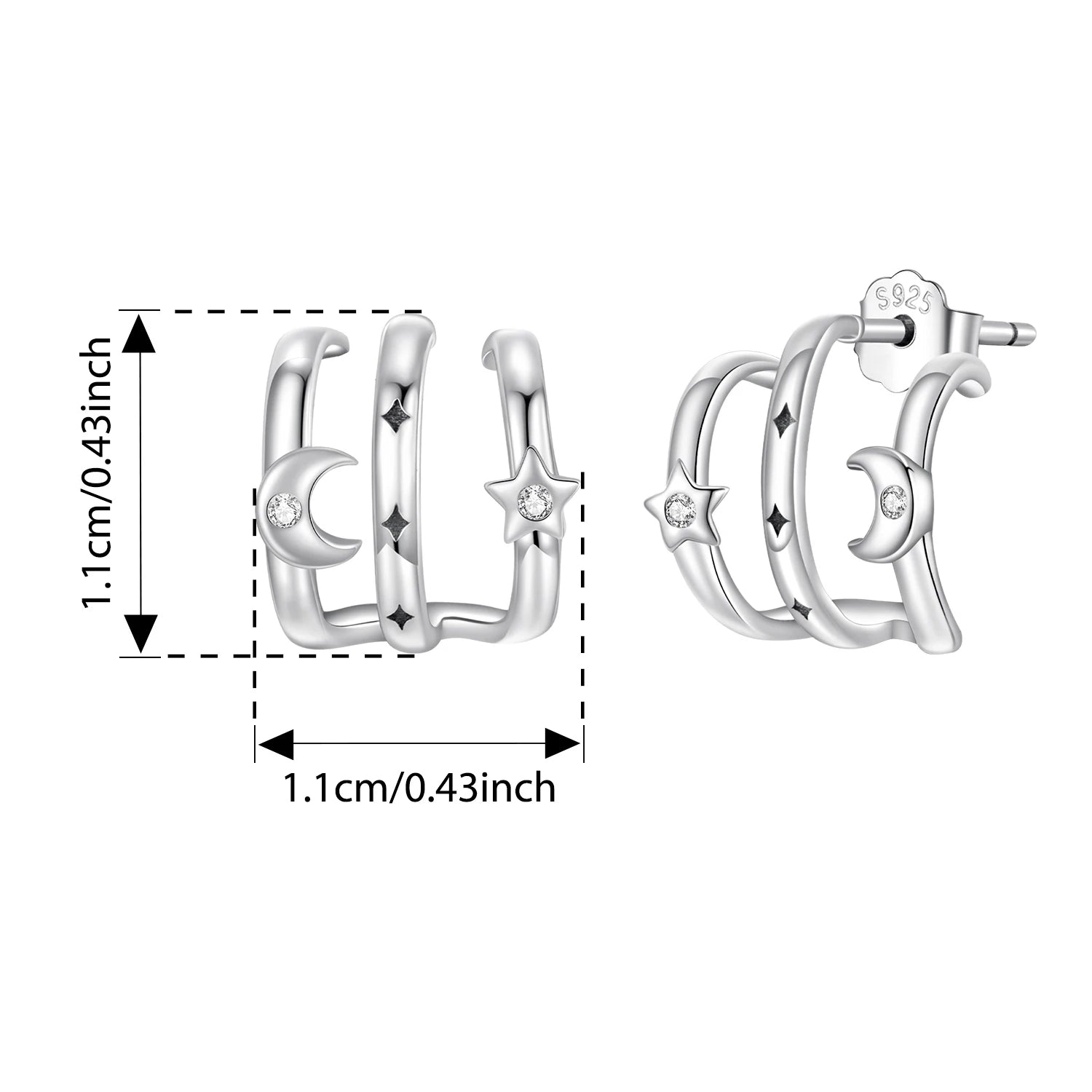 Aros Triple Galaxy — Plata 925 [prt-6]
