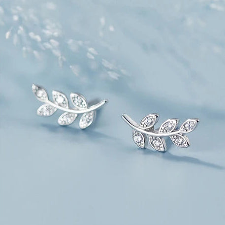 Aros Spark Leaf — Plata 925 [prt-2]