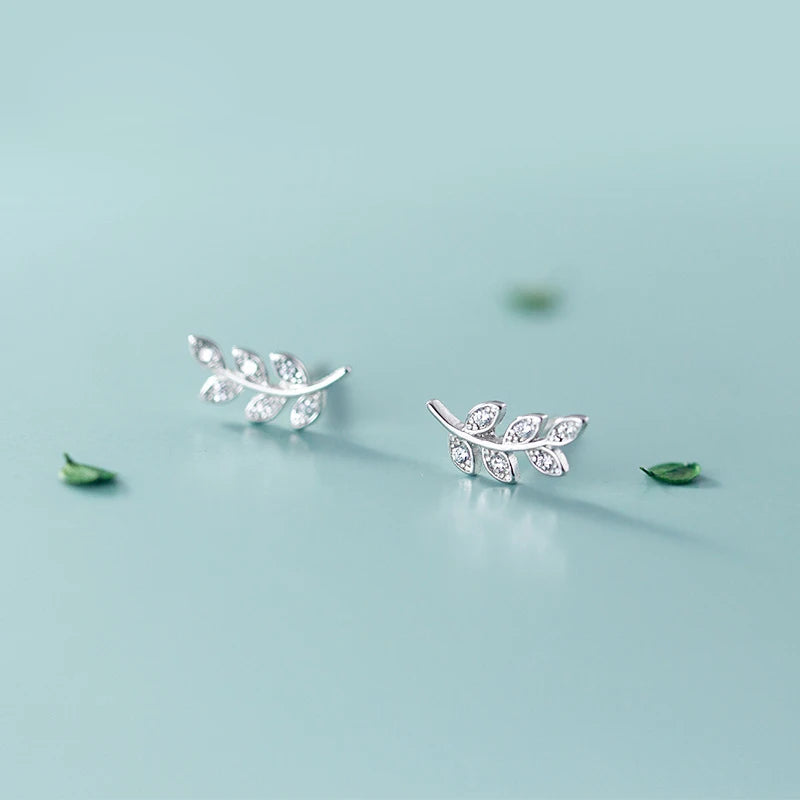 Aros Spark Leaf — Plata 925 [prt-2]