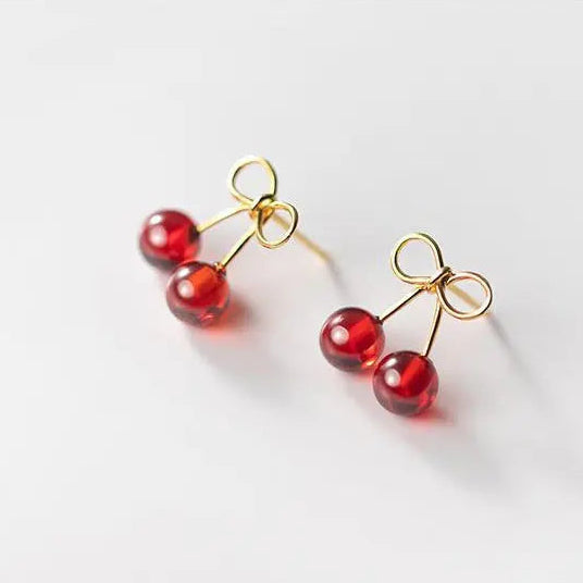 Aros Cherry Bow — Plata 925 [prt-3]